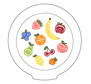 Spoon Rest - Ceramic - Fruit Salad