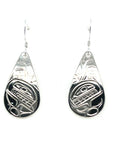 Earrings - Sterling Silver - Teardrop - Orca