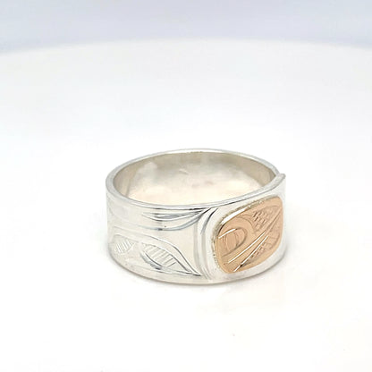Ring - Gold & Silver - Hummingbird - Size 8.5