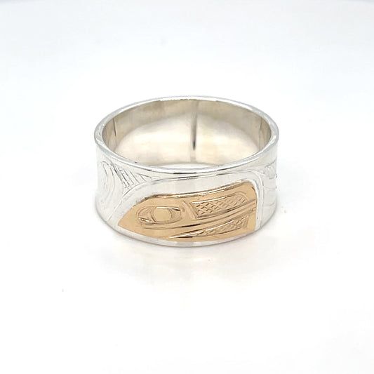 Ring - Gold & Silver - Hummingbird - Size 8.25