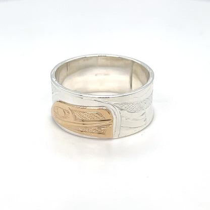 Ring - Gold & Silver - Hummingbird - Size 8.25