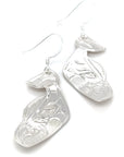 Earrings - Sterling Silver - Cutout - Salmon