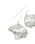 Earrings - Sterling Silver - Cutout - Wolf