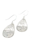 Earrings - Sterling Silver - Teardrop - Eagle