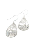 Earrings - Sterling Silver - Teardrop - Eagle