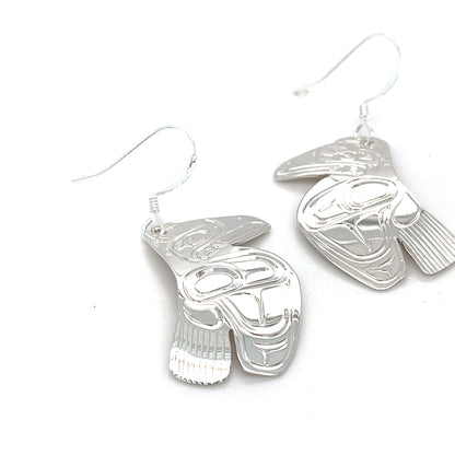 Earrings - Sterling Silver - Cutout - Raven