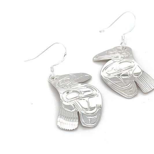 Earrings - Sterling Silver - Cutout - Raven