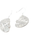 Earrings - Sterling Silver - Cutout - Bear