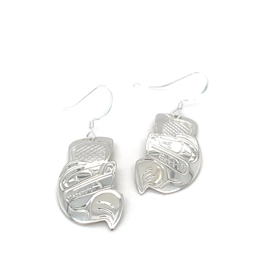 Earrings - Sterling Silver - Cutout - Beaver