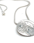 Pendant - Sterling Silver - Round - Moon