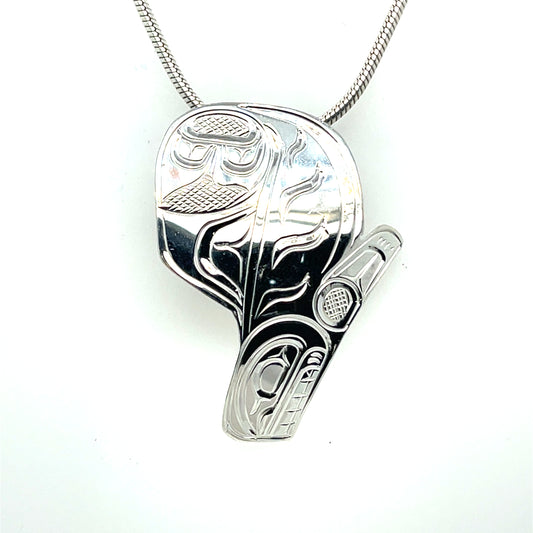 Pendant - Sterling Silver - Cutout - Orca
