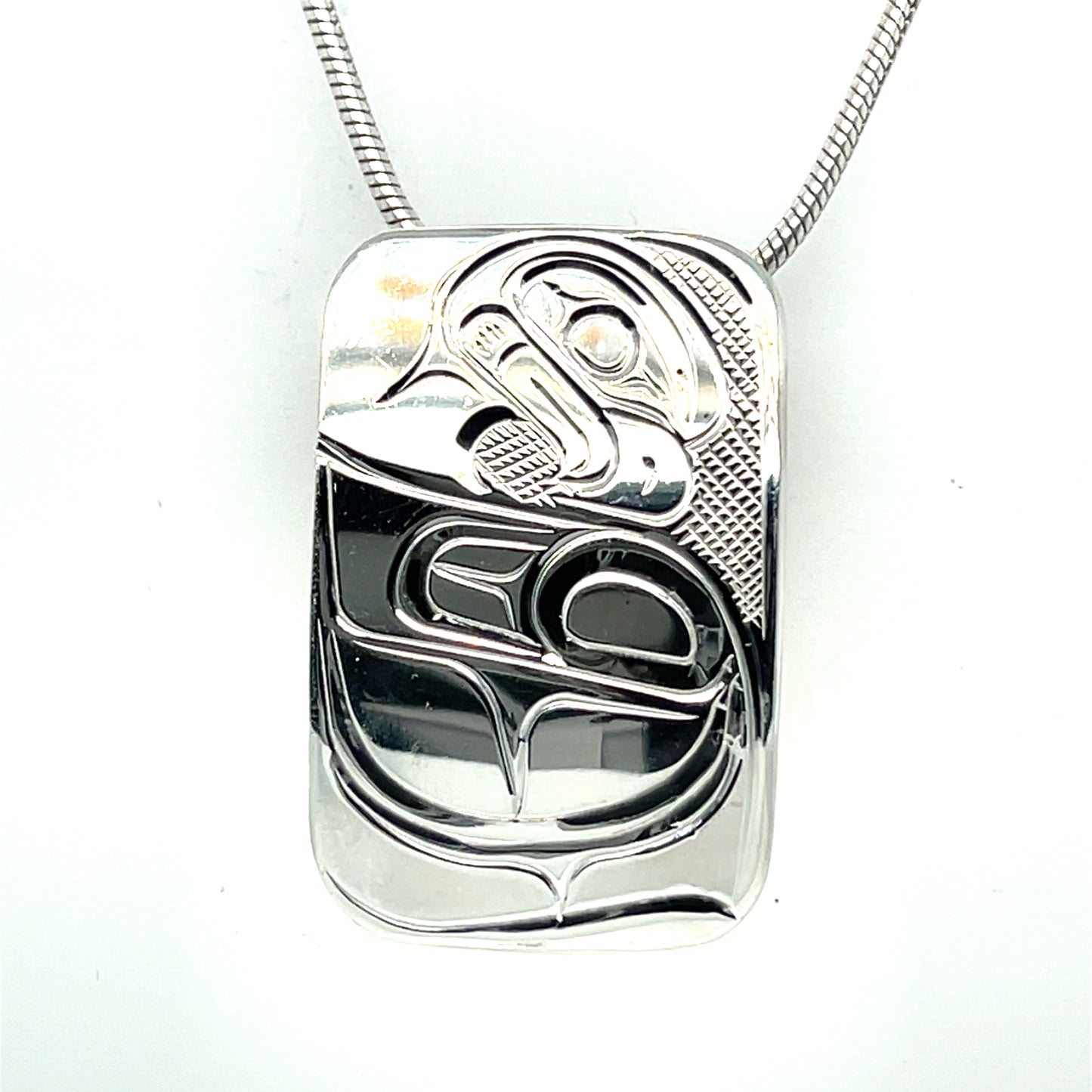 Pendant - Sterling Silver - Rectangle - Eagle