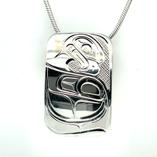 Pendant - Sterling Silver - Rectangle - Eagle