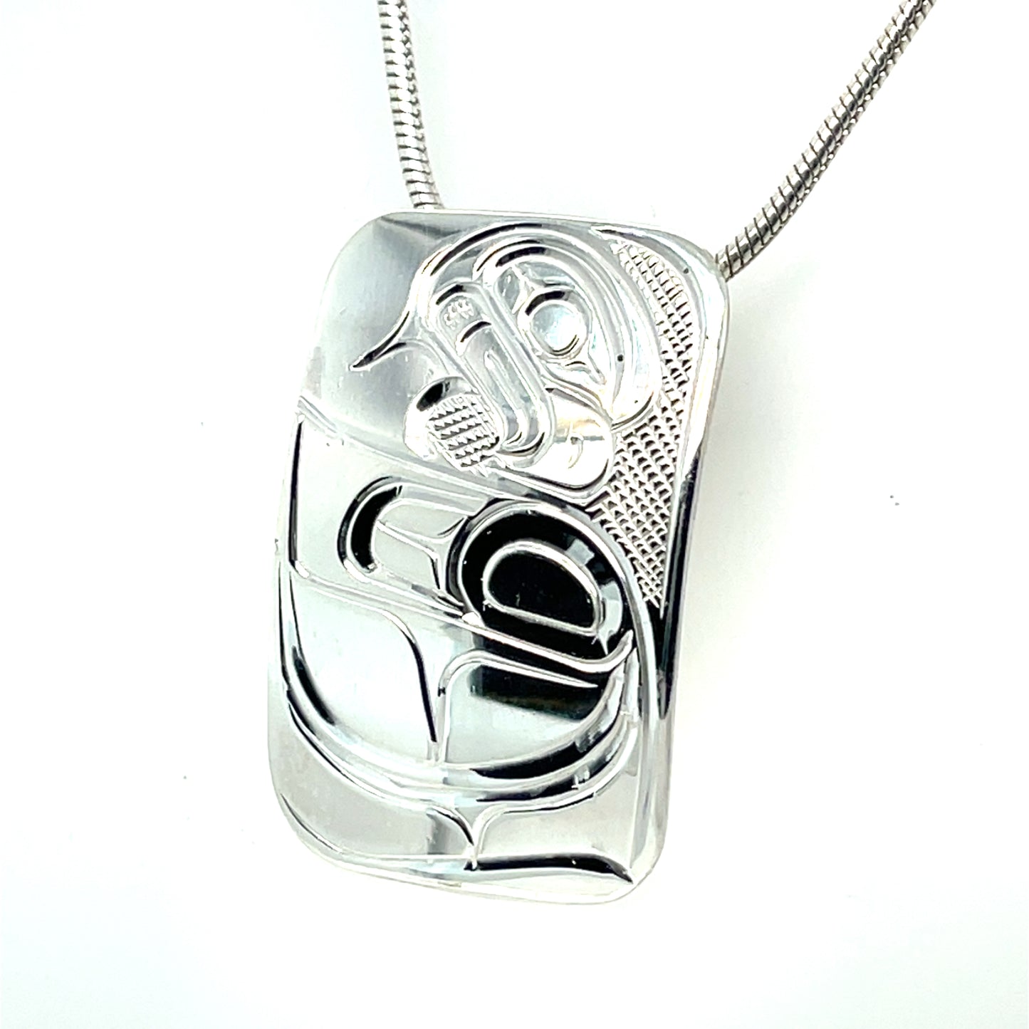 Pendant - Sterling Silver - Rectangle - Eagle
