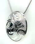 Pendant - Sterling Silver - Oval - Bear