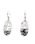 Earrings - Sterling Silver - Oval - Raven