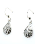 Earrings - Sterling Silver - Cast - Drop - Small - Teardrop - Wolf