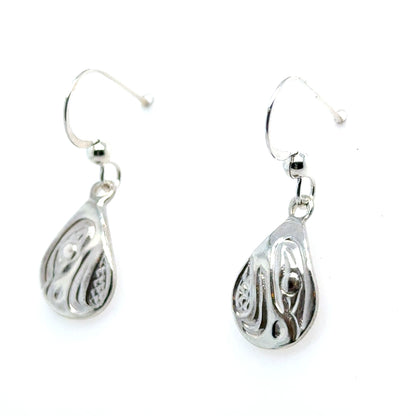 Earrings - Sterling Silver - Cast - Drop - Small - Teardrop - Eagle