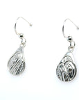 Earrings - Sterling Silver - Cast - Drop - Small - Teardrop - Orca