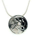 Pendant - Sterling Silver - Round - Salmon