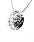 Pendant - Sterling Silver - Oval - Frog