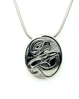 Pendant - Sterling Silver - Oval - Eagle