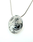 Pendant - Sterling Silver - Oval - Eagle