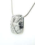 Pendant - Sterling Silver - Rectangle - Wolf