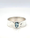 Ring - Sterling Silver - Sky Blue Topaz - Raven - Size 8.5