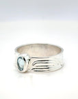 Ring - Sterling Silver - Sky Blue Topaz - Raven - Size 8.5