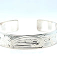 Bracelet - Sterling Silver - 1/2" - Bear & Salmon