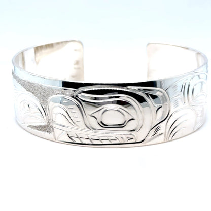Bracelet - Sterling Silver - 3/4" - Salmon & Bear