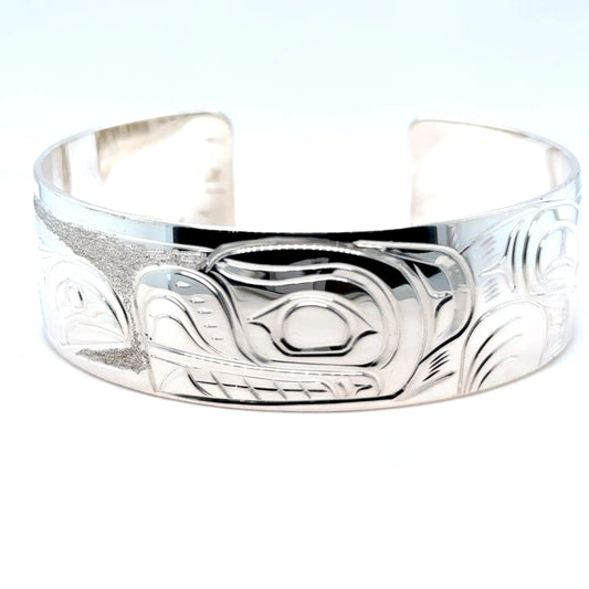 Bracelet - Sterling Silver - 3/4" - Salmon & Bear