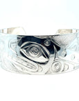 Bracelet - Sterling Silver - 1" - Orca & Salmon