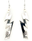 Earrings - Sterling Silver - Cutout - Lightning Serpent