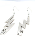 Earrings - Sterling Silver - Cutout - Lightning Serpent