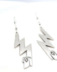 Earrings - Sterling Silver - Cutout - Lightning Serpent