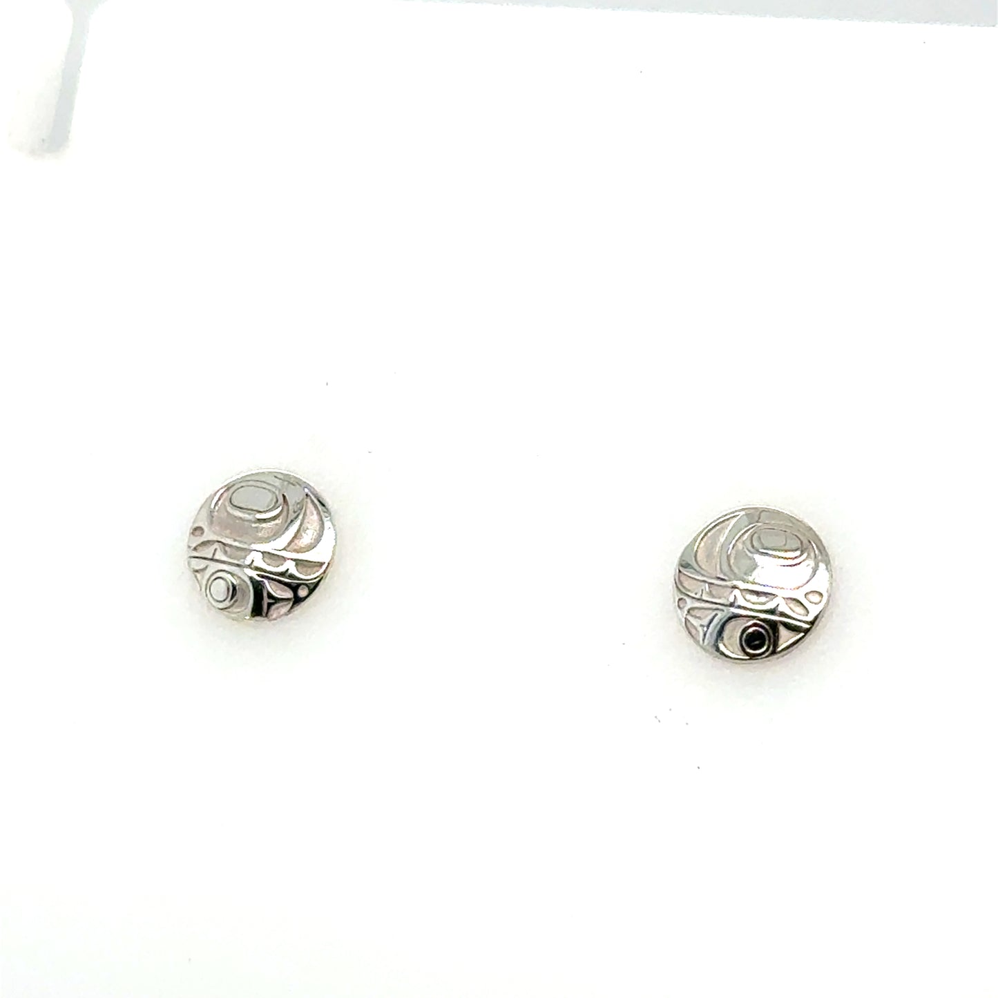 Earrings - Sterling Silver - Stud - Orca - Micro - 8mm
