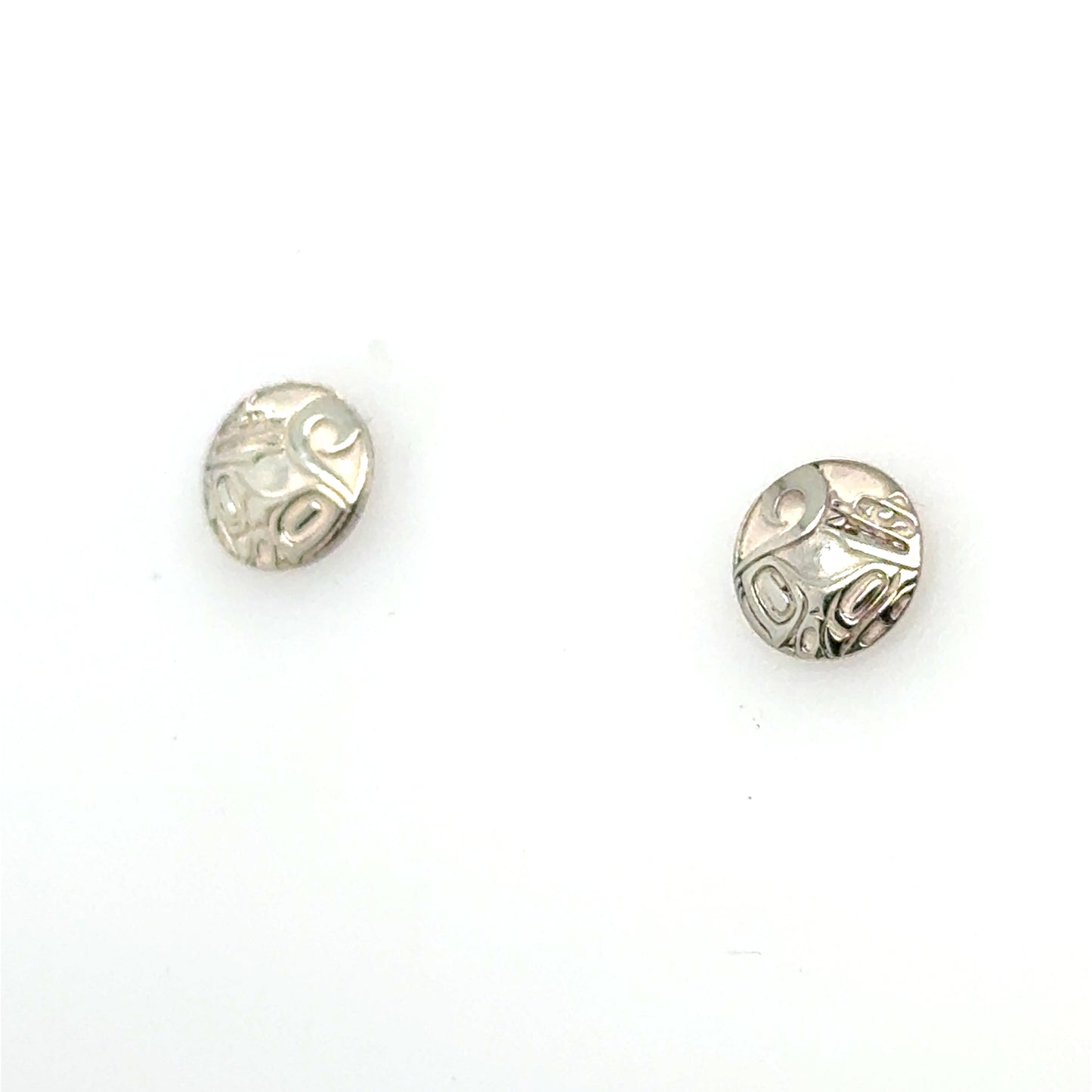 Earrings - Sterling Silver - Stud - Wolf - Micro - 8mm