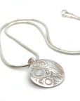 Pendant - Sterling Silver - Round - Mini - Hummingbird