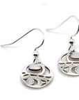 Earrings - Sterling Silver - Drop - Round - Mini - Orca