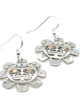 Earrings - Gold & Silver - Cutout - Sun