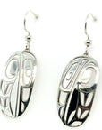 Earrings - Sterling Silver - Oval - 30mm - Raven