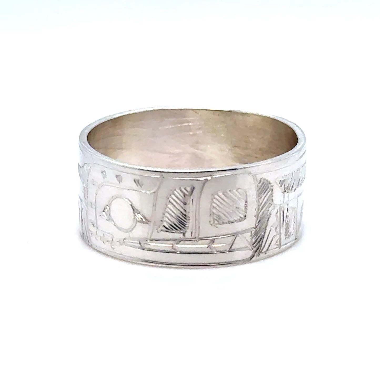Ring - Sterling Silver - 3/8" - Wolf
