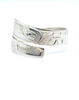 Ring - Sterling Silver - Wrap - 1/4" - Hummingbird