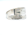 Ring - Sterling Silver - Wrap - 1/4" - Hummingbird