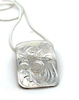 Pendant - Sterling Silver - Rectangle - Wolf