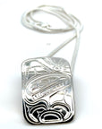 Pendant - Sterling Silver - Rectangle - Orca