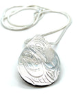 Pendant - Sterling Silver - Teardrop - Hummingbird