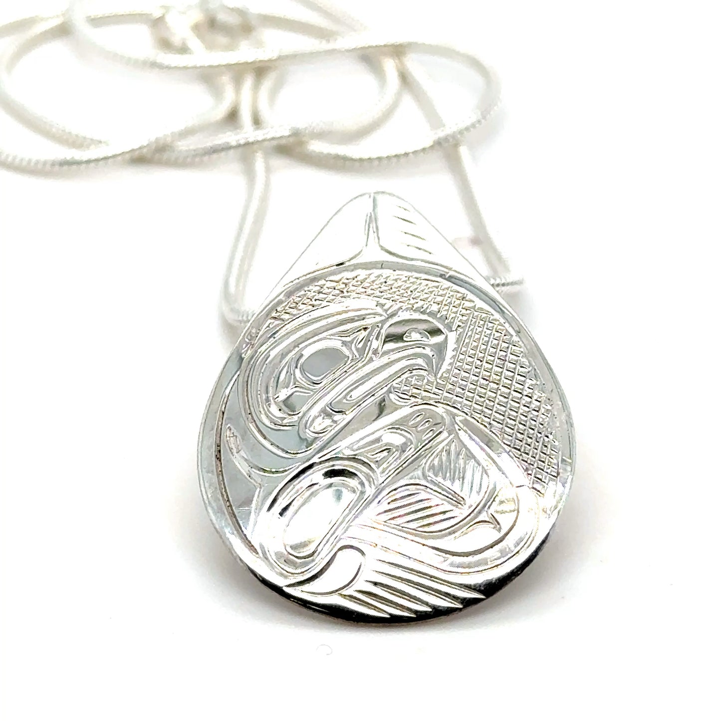 Pendant - Sterling Silver - Teardrop - Eagle